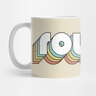 Rowan - Retro Rainbow Typography Faded Style Mug